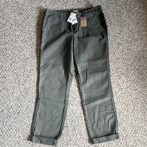 NWT J Crew 100% Cotton Crop Pants Size 2